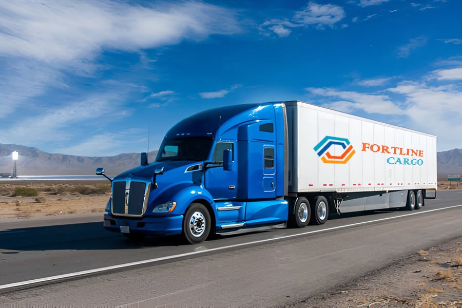 Road freight trucking loading